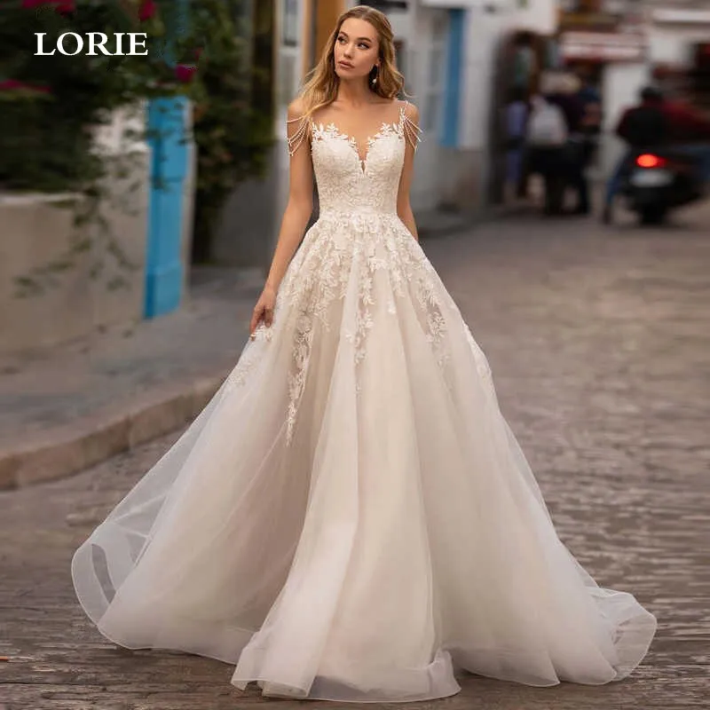 Свадебные платья LORIE из тюля А-силуэта, сексуальное кружевное платье с открытой спиной и жемчужинами, со шлейфом, женское свадебное платье
Свадебные платья LORIE из тюля А-силуэта, сексуальное кружевное платье с открытой спиной и жемчужинами, со шлейфом, женское свадебное платье