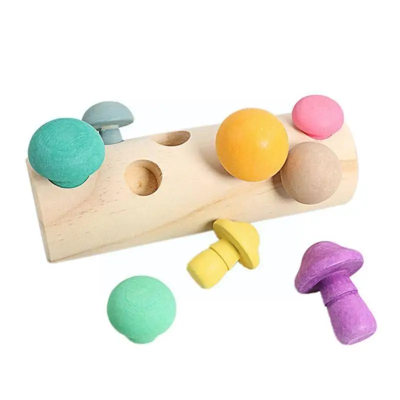 Wooden Rainbow Blocks Mushroom Picking Game Montessori Shape Educational Assembly Wooden Baby Developmental Grasp Matching W4F3
Wooden Rainbow Blocks Mushroom Picking Game Montessori Shape Educational Assembly Wooden Baby Developmental Grasp Matching W4F3
