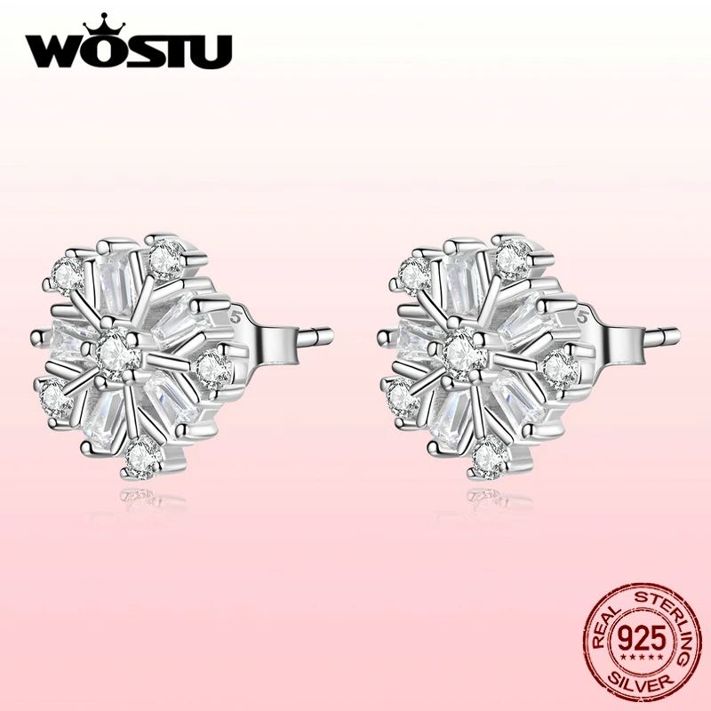 WOSTU 925 Sterling Silver Earrings Sparkling Snowflake Stud Earring For Women Fashion Silver Fashion Jewelry Gift FIE1289
WOSTU 925 Sterling Silver Earrings Sparkling Snowflake Stud Earring For Women Fashion Silver Fashion Jewelry Gift FIE1289