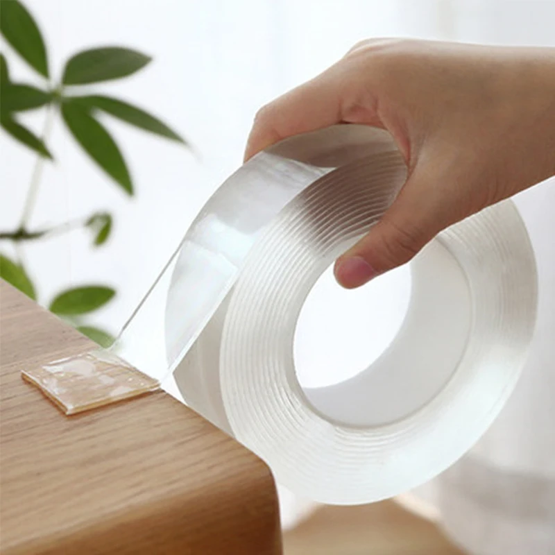 Nano Double Sided Tape Transparent No Trace Reusable Waterproof Adhesive Tape Cleanable Home Gekkotape 1M/2M/3M/5M
Nano Double Sided Tape Transparent No Trace Reusable Waterproof Adhesive Tape Cleanable Home Gekkotape 1M/2M/3M/5M