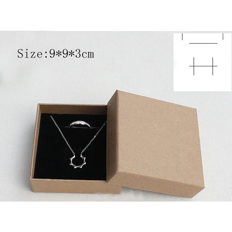 Подарочная обертка из крафт-бумаги 40 шт./лот коробки для упаковки ожерелий