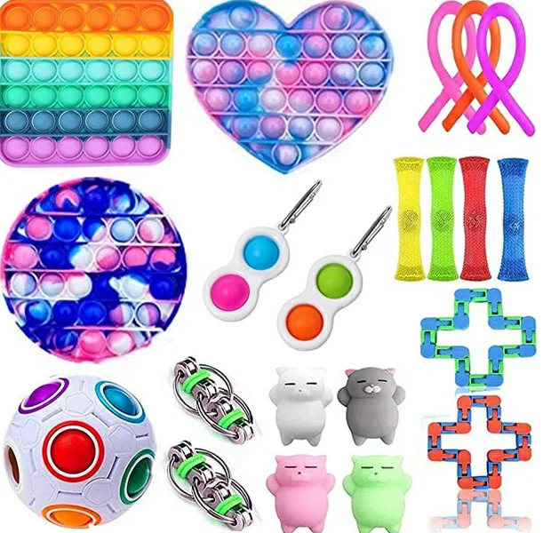 Набор сенсорных игрушек 23 шт./24 шт./25 шт./30 шт., набор для тренировки пальцев для снятия стресса, облегчения тревожности, аутизма, взрослых, дет...
Набор сенсорных игрушек 23 шт./24 шт./25 шт./30 шт., набор для тренировки пальцев для снятия стресса, облегчения тревожности, аутизма, взрослых, дет...