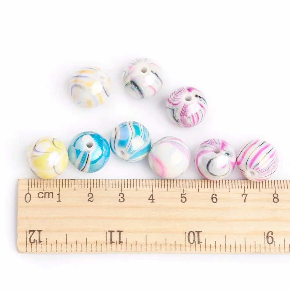 20pcs 14mm Drawbench Acrylic Round Beads Water ripple AB Color Mixed Color For Jewelry Making Necklace Bracelet ,Hole: 2mm
20pcs 14mm Drawbench Acrylic Round Beads Water ripple AB Color Mixed Color For Jewelry Making Necklace Bracelet ,Hole: 2mm