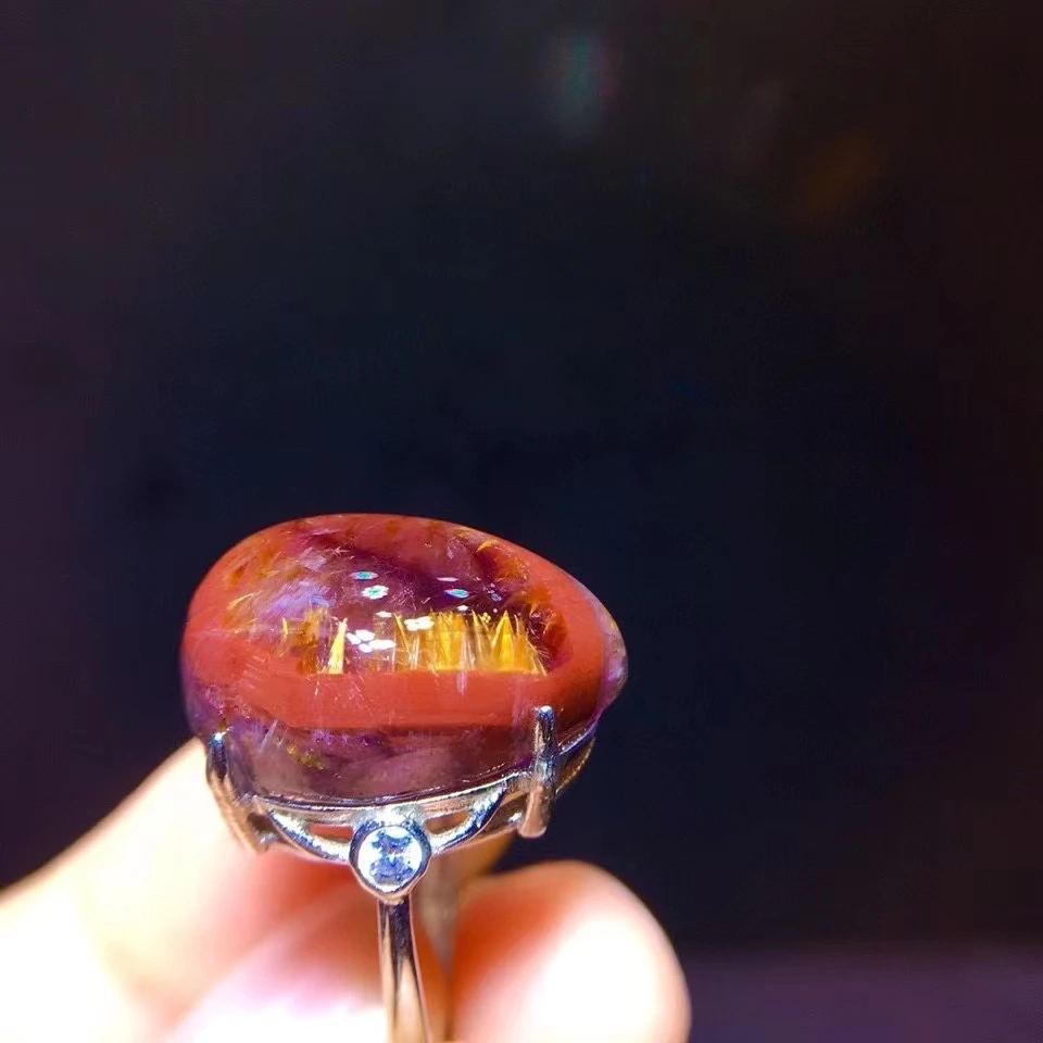 Natural Cacoxenite Auralite 23 Cacoxenite Adjustable Ring 19/13.7mm Purple Red Men Ring Canada 925 Sterling Silver AAAAAA
Natural Cacoxenite Auralite 23 Cacoxenite Adjustable Ring 19/13.7mm Purple Red Men Ring Canada 925 Sterling Silver AAAAAA