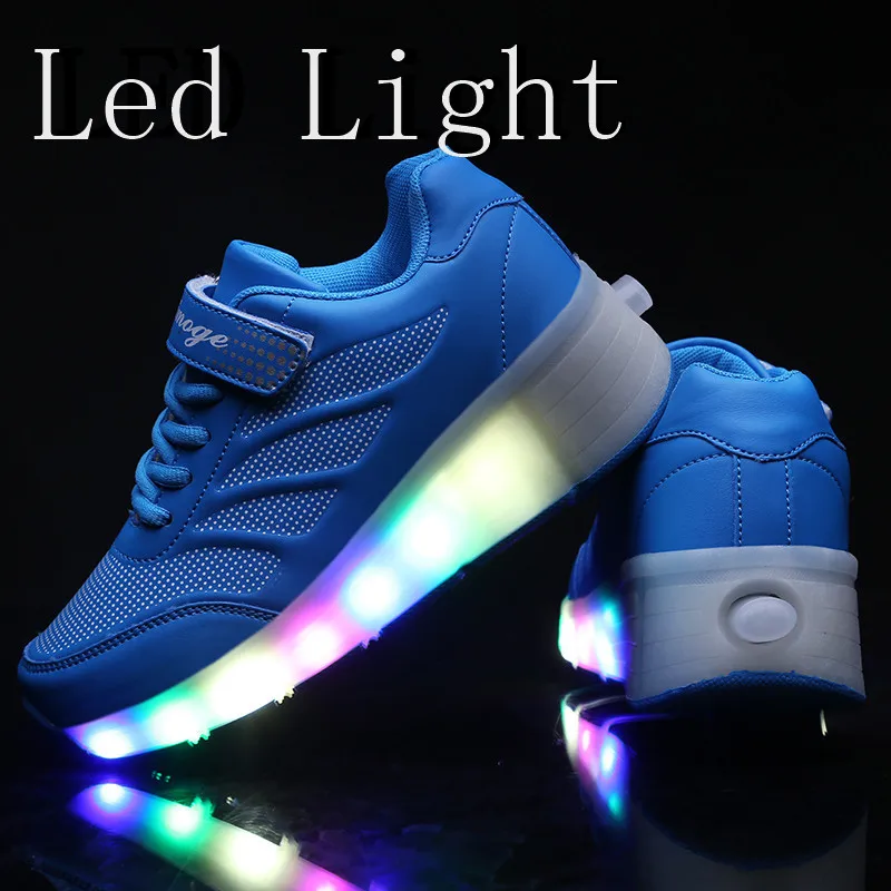 Kids Glowing Sneakers Sneakers with wheels Led Light up Roller Skates Sport Luminous Lighted Shoes for Kids Boys Pink Blue Black
Kids Glowing Sneakers Sneakers with wheels Led Light up Roller Skates Sport Luminous Lighted Shoes for Kids Boys Pink Blue Black