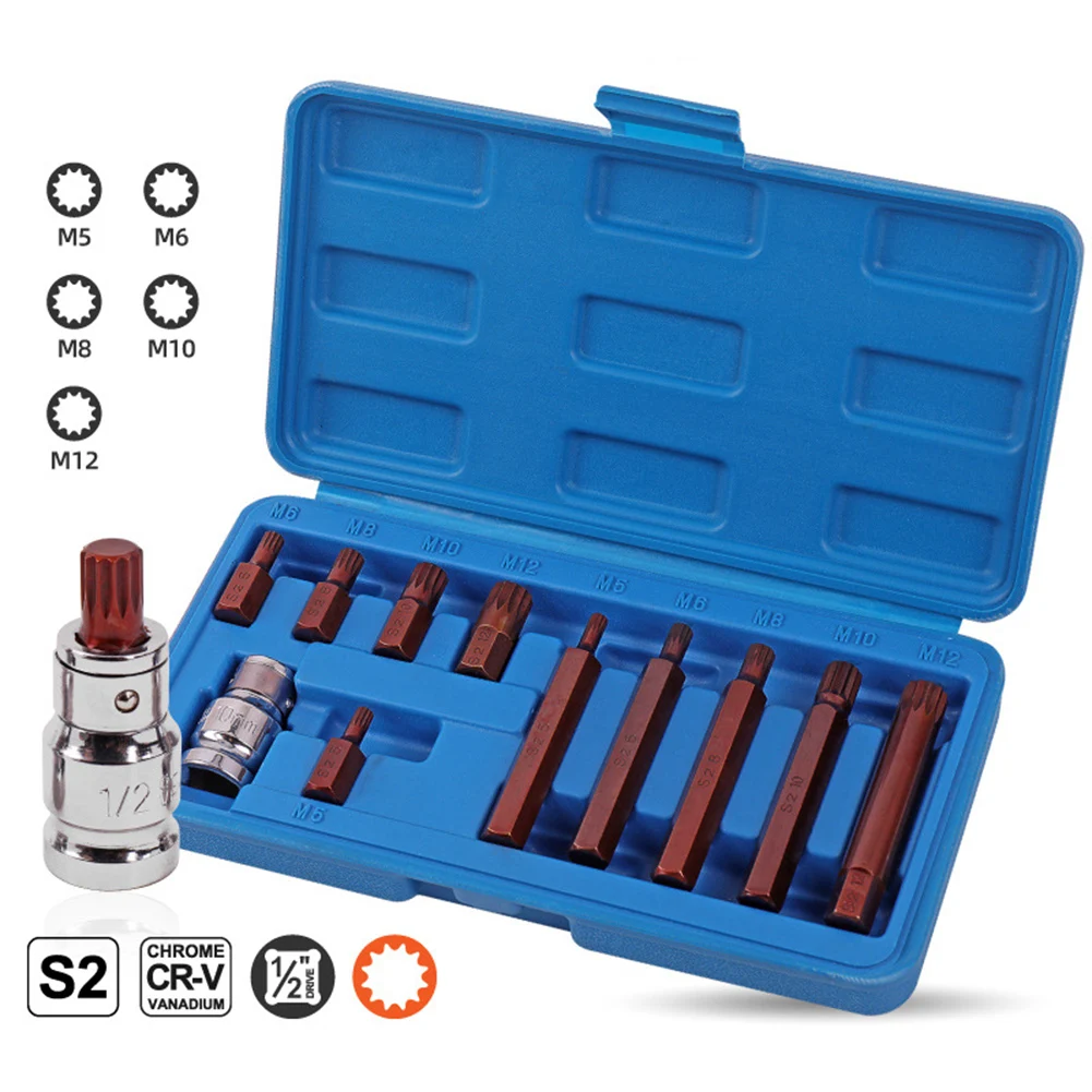 11pcs Torx Bits Socket Adapter Kit with Plastic Box Wrench Spanner Sleeve Repair Disassembly Tools for Car Hand Tool Set
11pcs Torx Bits Socket Adapter Kit with Plastic Box Wrench Spanner Sleeve Repair Disassembly Tools for Car Hand Tool Set