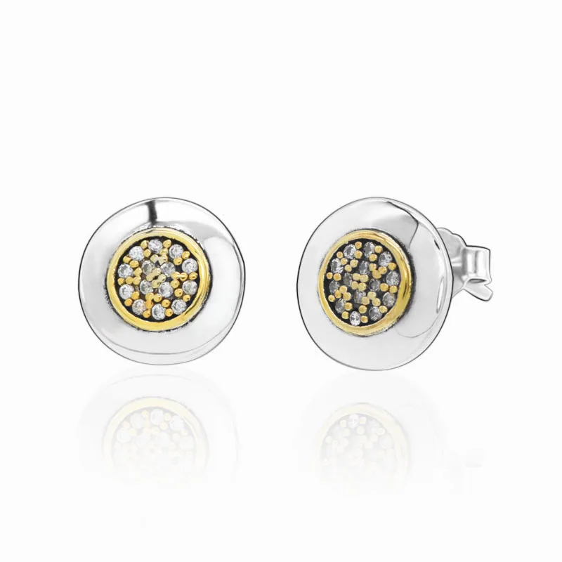 HOT 100% 925 Sterling Silver Earrings Round gold inlaid brick Earrings Sterling Silver Jewelry Birthday Women Gift Popular
HOT 100% 925 Sterling Silver Earrings Round gold inlaid brick Earrings Sterling Silver Jewelry Birthday Women Gift Popular