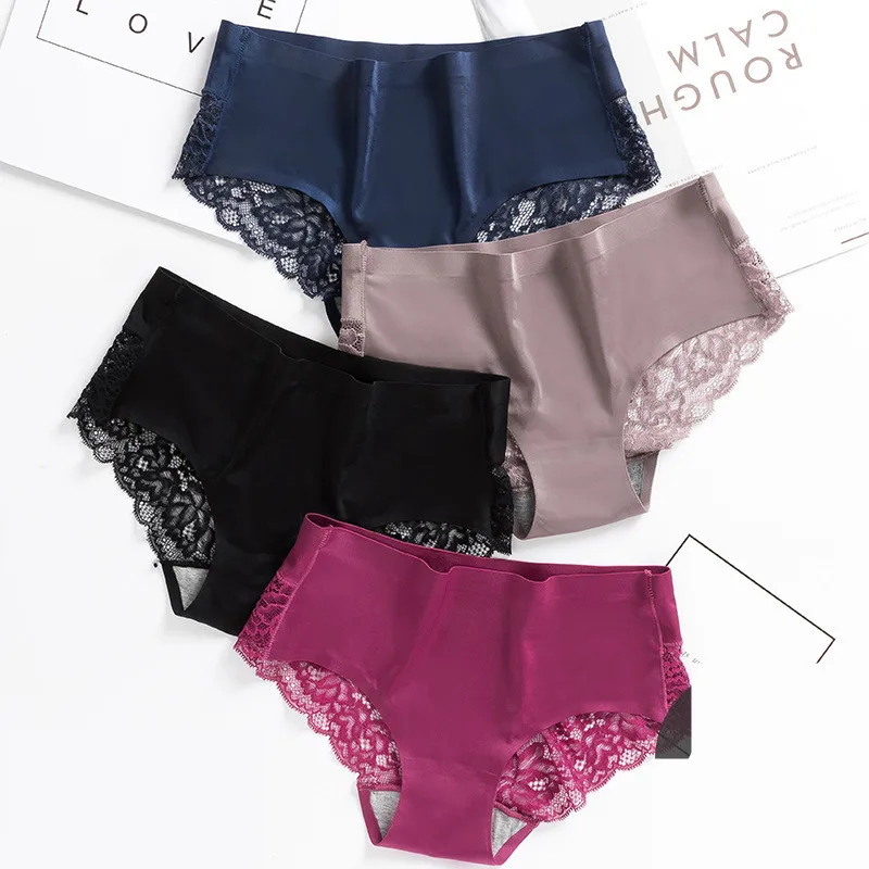 3 Pcs/Set Sexy Seamless Panties Women Lace Underwear Briefs Low Rise Ladies Silk Plus Size Solid Soft Transparent Panty Lingerie
3 Pcs/Set Sexy Seamless Panties Women Lace Underwear Briefs Low Rise Ladies Silk Plus Size Solid Soft Transparent Panty Lingerie