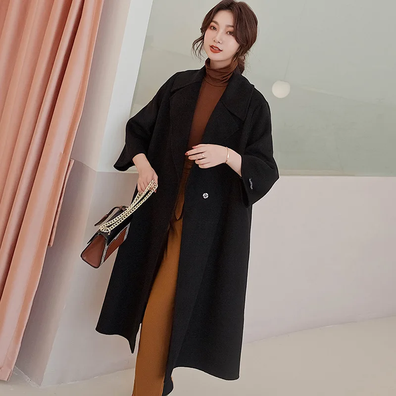 Women's Handmade 100% Real Pure Wool Coat Office Ladies Solid Color Long Overcoat With Invisible Button Placket
Women's Handmade 100% Real Pure Wool Coat Office Ladies Solid Color Long Overcoat With Invisible Button Placket