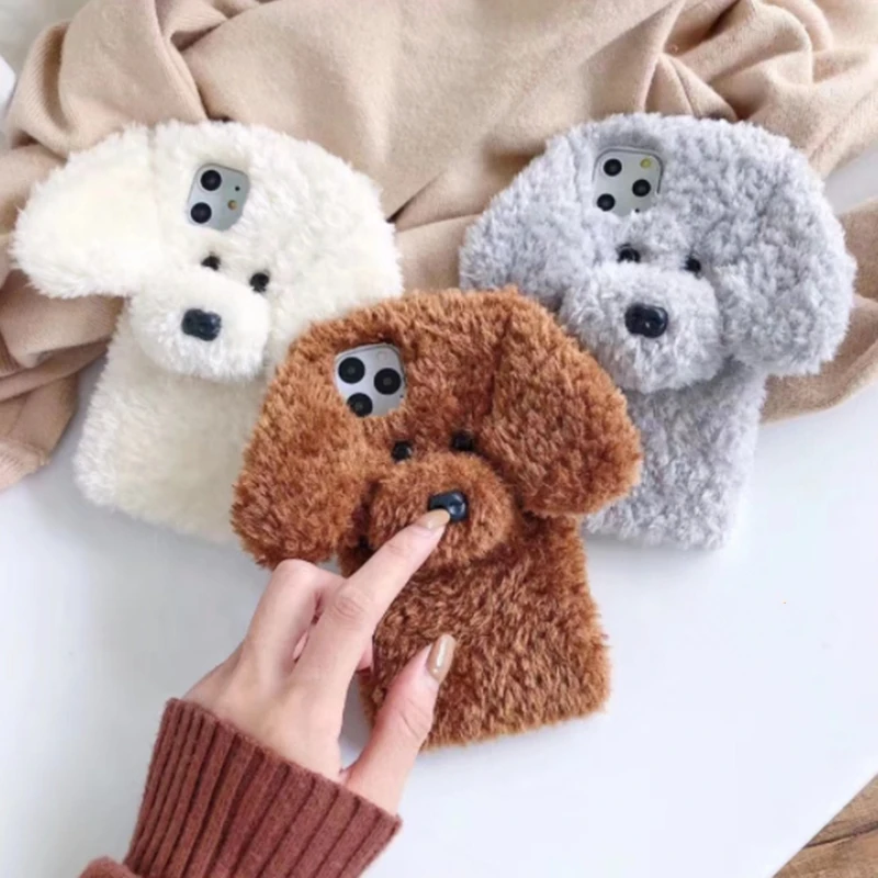 Cute Teddy Dog Phone Case For iphone 13Pro MAX Case 12mini 11Pro XS MAX XR X 7 8Plus 3D Winter Warm Plush fur Pet dog Soft Cover
Cute Teddy Dog Phone Case For iphone 13Pro MAX Case 12mini 11Pro XS MAX XR X 7 8Plus 3D Winter Warm Plush fur Pet dog Soft Cover
