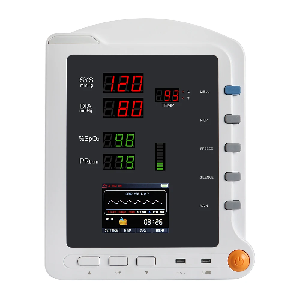 CMS5100 Monitor Device De Signos Vitales Respiration Monitoring Portable Patient Monitor
CMS5100 Monitor Device De Signos Vitales Respiration Monitoring Portable Patient Monitor