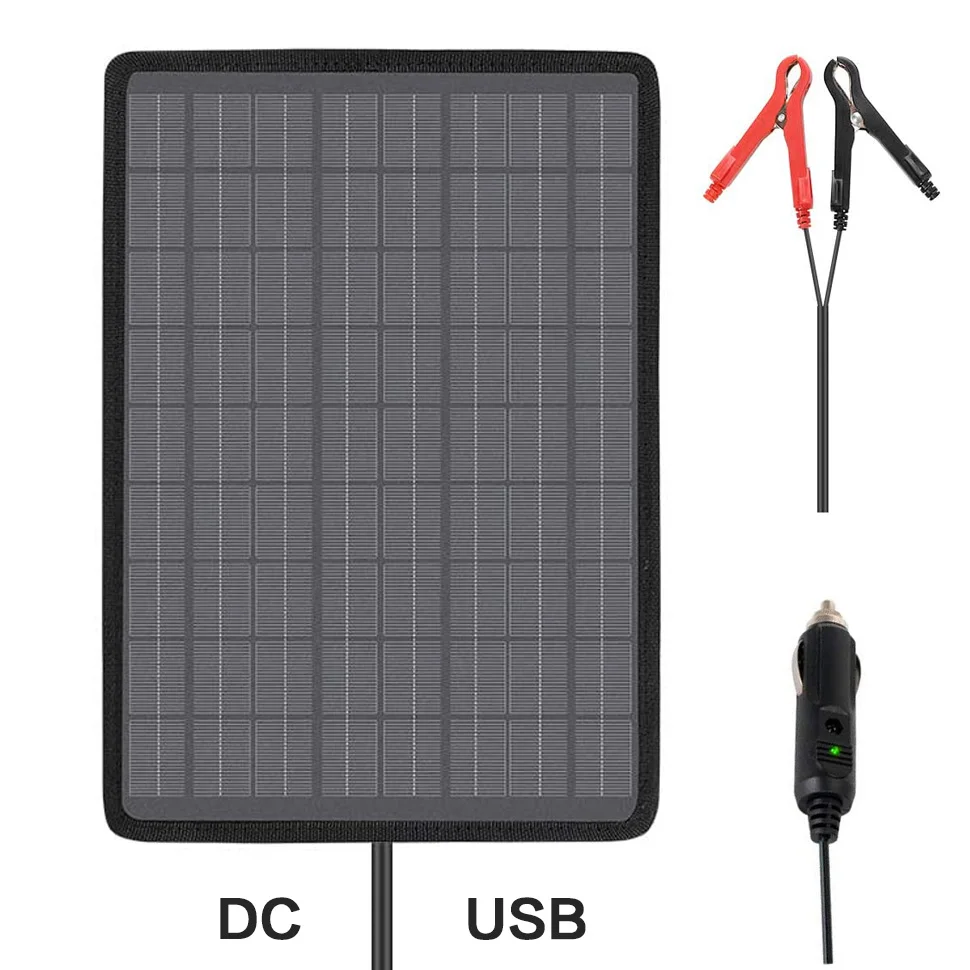 ALLPOWERS Solar Battery Charger 10W Solar Panel Charger for Cell Phone Tablets 12V Car Battery Driving Recorder GPS Navigator
ALLPOWERS Solar Battery Charger 10W Solar Panel Charger for Cell Phone Tablets 12V Car Battery Driving Recorder GPS Navigator