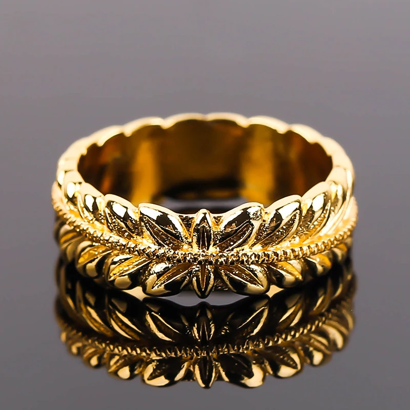 Exquisite Gold Color Relief Ear of Wheat Band Ring For Men Women Simplicity Party Rings Elegant Casual Jewelry Gift B4M792
Exquisite Gold Color Relief Ear of Wheat Band Ring For Men Women Simplicity Party Rings Elegant Casual Jewelry Gift B4M792