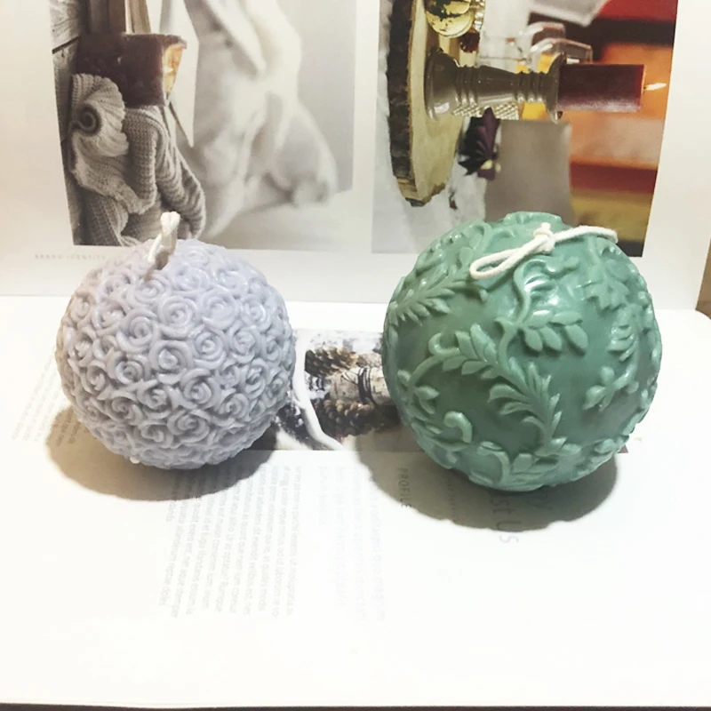 Rose Flower Ball Candle Silicone Mold Home Deco Spherical Flower Pattern Wedding Aromatherapy Candle DIY Material Candle Making 
Rose Flower Ball Candle Silicone Mold Home Deco Spherical Flower Pattern Wedding Aromatherapy Candle DIY Material Candle Making