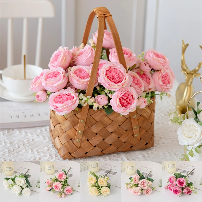 Artificial Peony Flower Bouquet with Leaves Solid Color Silk Flowers Wedding Table Decor Bridal Bouquet DIY Home Xmas Garland
Artificial Peony Flower Bouquet with Leaves Solid Color Silk Flowers Wedding Table Decor Bridal Bouquet DIY Home Xmas Garland