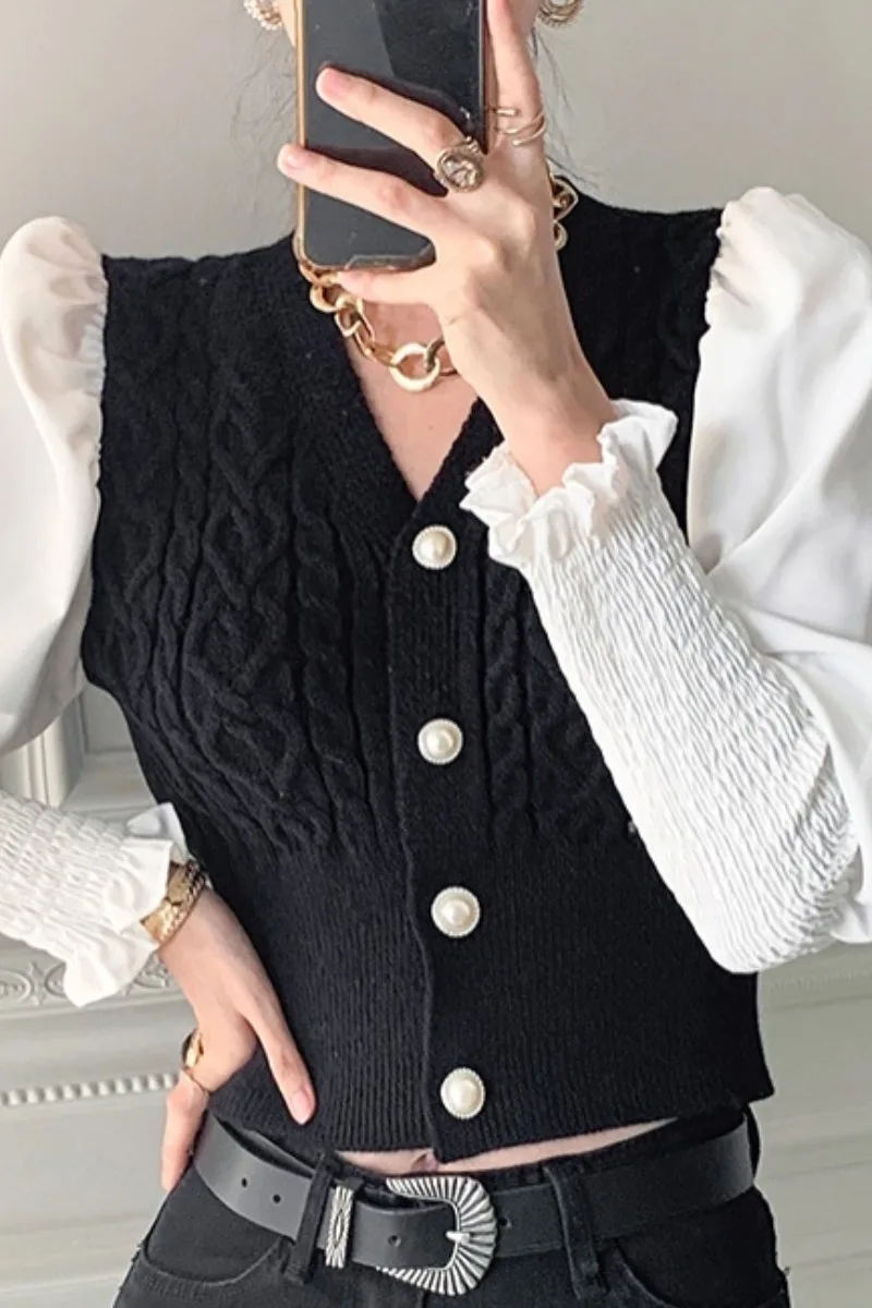 Korea Sweater Ladies Pullovers Lantern Sleeve Cardigan Sweater for Women Vest Female Coat Jersey Mujer Women's Clothing EK50MY
Korea Sweater Ladies Pullovers Lantern Sleeve Cardigan Sweater for Women Vest Female Coat Jersey Mujer Women's Clothing EK50MY