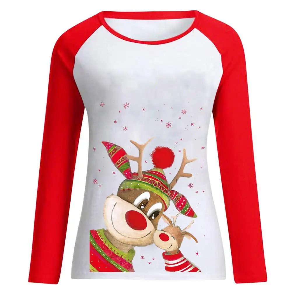 Dropshipping Women Blouse Christmas Deer Color Block Autumn Cartoon Deer Long Sleeve T-shirt Pullover for Christmas
Dropshipping Women Blouse Christmas Deer Color Block Autumn Cartoon Deer Long Sleeve T-shirt Pullover for Christmas