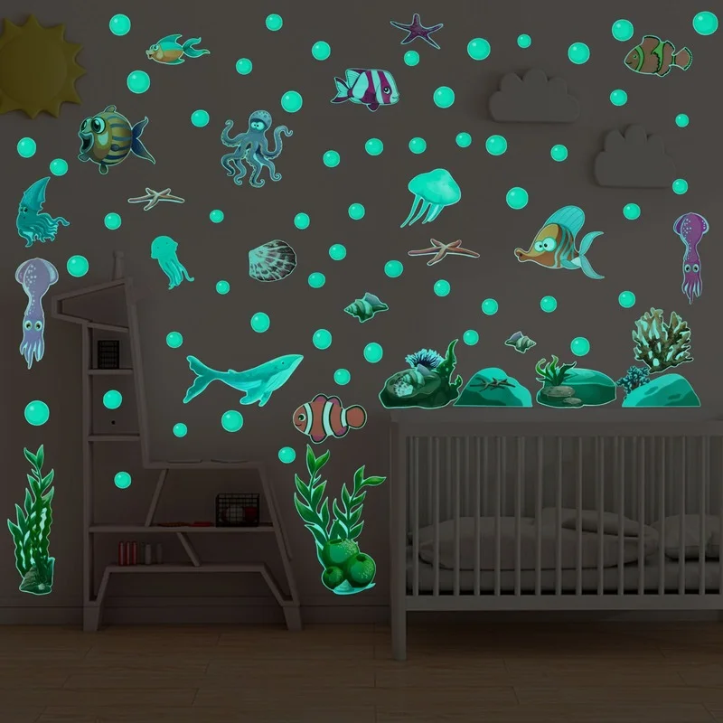 Blue Underwater World Luminous Wall Sticker for Kids Children Rooms Home Decor Living Room Waterproof self-adhesive Wallpaper
Blue Underwater World Luminous Wall Sticker for Kids Children Rooms Home Decor Living Room Waterproof self-adhesive Wallpaper