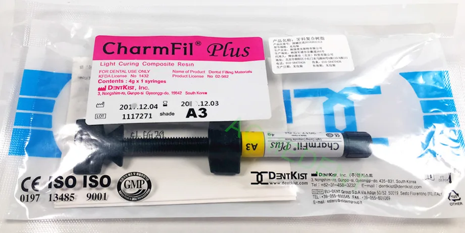 1~10Syringe A3 Dental Composite Denkist Light Curing Resin CharmFil Plus Korea Made 4g/Syringe
1~10Syringe A3 Dental Composite Denkist Light Curing Resin CharmFil Plus Korea Made 4g/Syringe