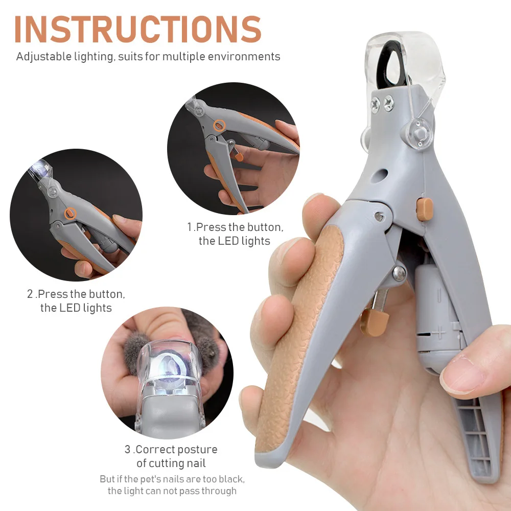 Dog Nail Scissors Pet Nail Clippers Cutter Grooming Electric Claw Scissors Cat Dog Products With Led Light Claw Nail Scissors
Dog Nail Scissors Pet Nail Clippers Cutter Grooming Electric Claw Scissors Cat Dog Products With Led Light Claw Nail Scissors