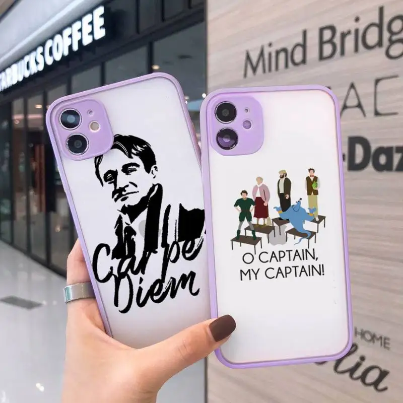 Dead Poets Society Phone Case For iPhone 12 11 Mini Pro XR XS Max 7 8 Plus X Matte transparent Purple Cover
Dead Poets Society Phone Case For iPhone 12 11 Mini Pro XR XS Max 7 8 Plus X Matte transparent Purple Cover