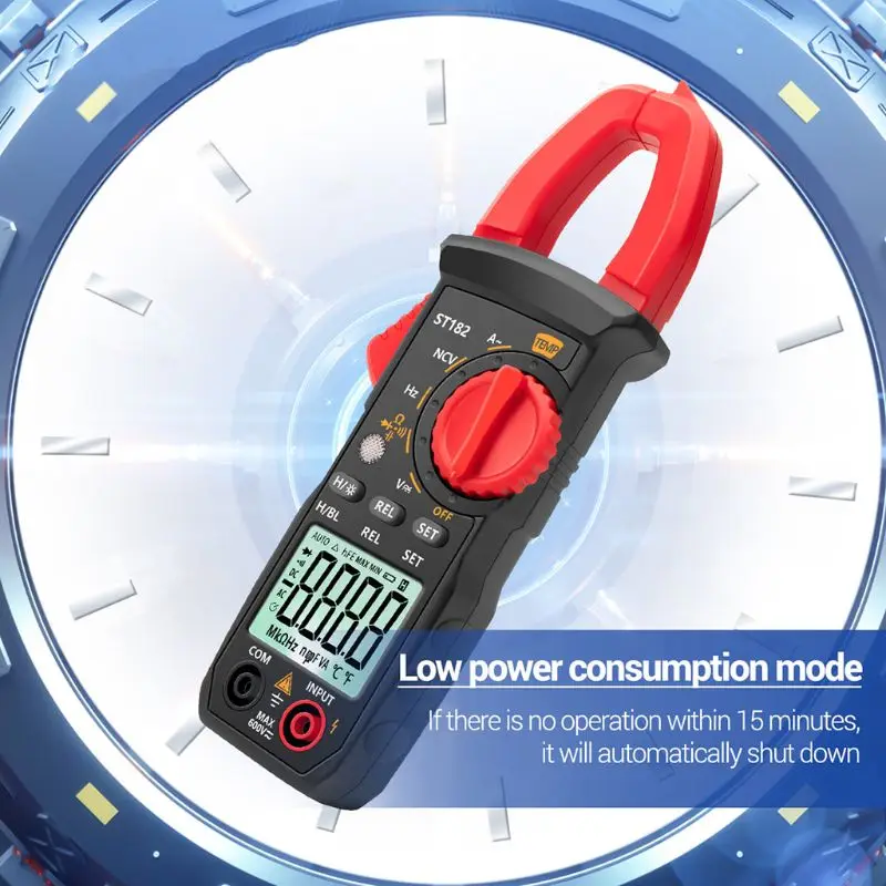 ST182 Digital Clamp Meter AC Current Multimeter DC/AC Voltage Ammeter Voltage Tester Amp Hz Capacitance NCV Ohm Test
ST182 Digital Clamp Meter AC Current Multimeter DC/AC Voltage Ammeter Voltage Tester Amp Hz Capacitance NCV Ohm Test