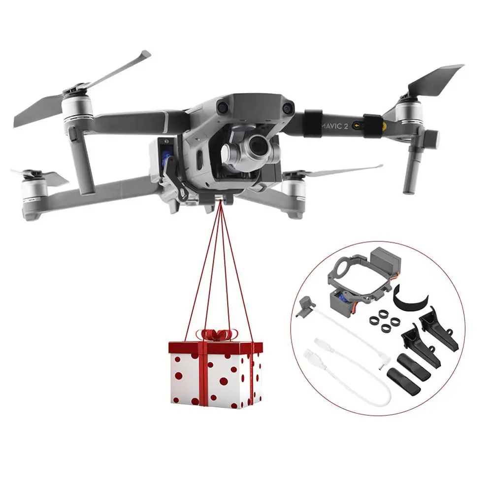 Drone Thrower Payload Delivery Thrower Set Delivery Device Air Dropper Drone Accessories for DJI Mavic 2
Drone Thrower Payload Delivery Thrower Set Delivery Device Air Dropper Drone Accessories for DJI Mavic 2