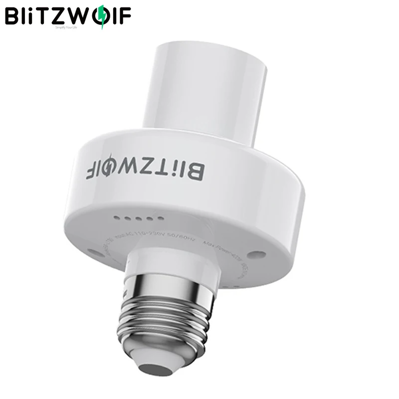 BlitzWolf E27 держатель лампы Розетка WIFI умная лампа кронштейн Голосовое управление