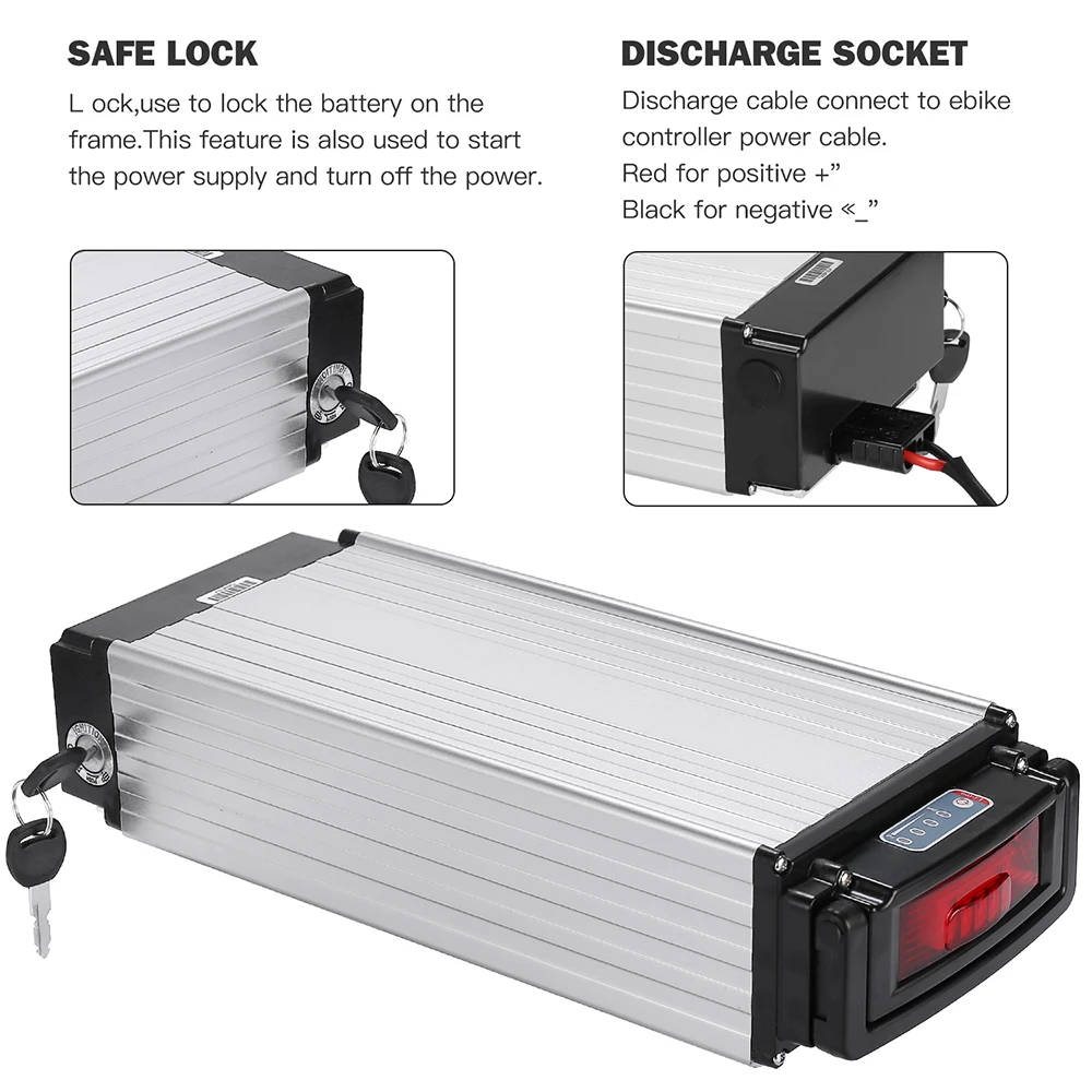 Rear rack 52v 25Ah 1500w ebike li-ion battery 48V 25ah electric bicycle lithium Batteries For 1000W 750W 500W 350W Bafang motor
Rear rack 52v 25Ah 1500w ebike li-ion battery 48V 25ah electric bicycle lithium Batteries For 1000W 750W 500W 350W Bafang motor
