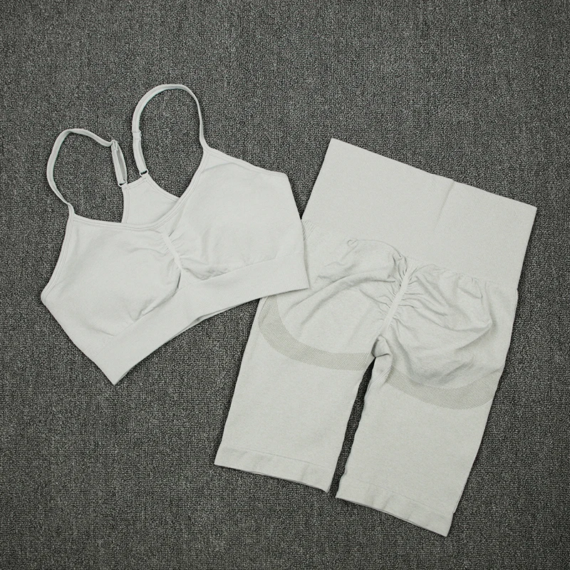 Women's Tracksuit 2PCS Summer Yoga Set Women Sport Suit For Fitness Bra Seamless Shorts Workout Running Gym Clothing Sportswear
Women's Tracksuit 2PCS Summer Yoga Set Women Sport Suit For Fitness Bra Seamless Shorts Workout Running Gym Clothing Sportswear