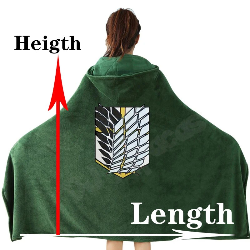 Attack on Titan Blanket Cloak Cosplay Shingeki No Kyojin Survey Corps Cloak Cape Flannel Cosplay Costume Hoodie
Attack on Titan Blanket Cloak Cosplay Shingeki No Kyojin Survey Corps Cloak Cape Flannel Cosplay Costume Hoodie
