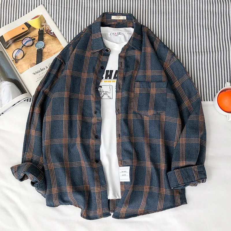 Shirt Men's Spring 2021 Fashion Casual Long-sleeved Plaid Shirt Everyday Casual Shirt
Shirt Men's Spring 2021 Fashion Casual Long-sleeved Plaid Shirt Everyday Casual Shirt