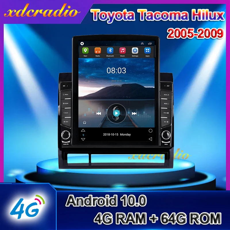 Автомагнитола Xdcradio 10 4 дюймов вертикальный экран Tesla Android 0 для Toyota Tacoma Hilux