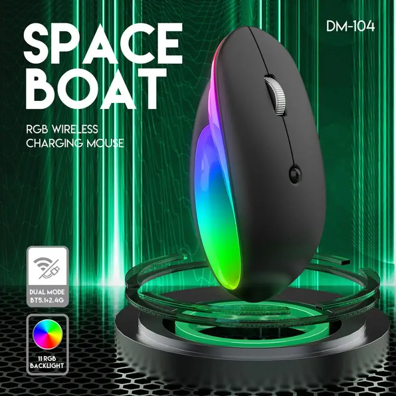 2.4G Wireless Mouse RGB Bluetooth Computer Mouse Gaming Silent Rechargeable Ergonomic Mause With 14 Marquee Effect For PC Laptop
2.4G Wireless Mouse RGB Bluetooth Computer Mouse Gaming Silent Rechargeable Ergonomic Mause With 14 Marquee Effect For PC Laptop