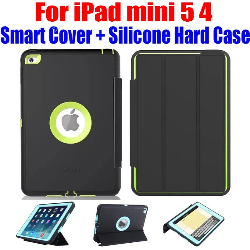 For iPad Mini 4 5 Smart Cover + Silicone TPU Hard Case Kids Safe Armor Shockproof Heavy Duty with Screen Protector IM408
For iPad Mini 4 5 Smart Cover + Silicone TPU Hard Case Kids Safe Armor Shockproof Heavy Duty with Screen Protector IM408