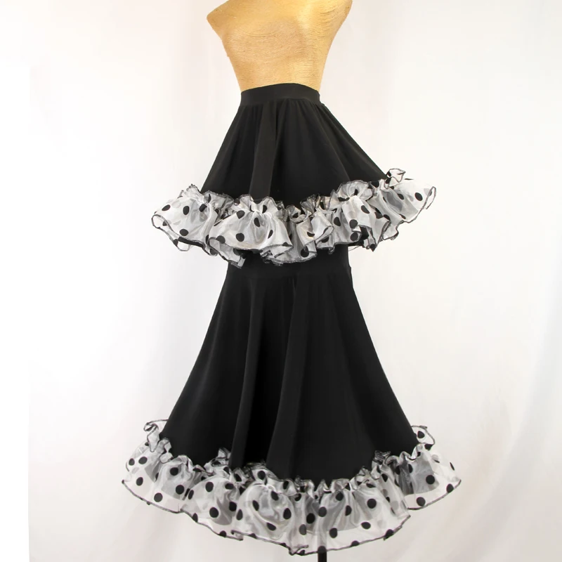 Ladies Ballroom Dance Costume Ruffle Skirt Women Waltz Performance Clothes Modern Ballroom Dance Skirt Black Long Skirt DNV15183
Ladies Ballroom Dance Costume Ruffle Skirt Women Waltz Performance Clothes Modern Ballroom Dance Skirt Black Long Skirt DNV15183