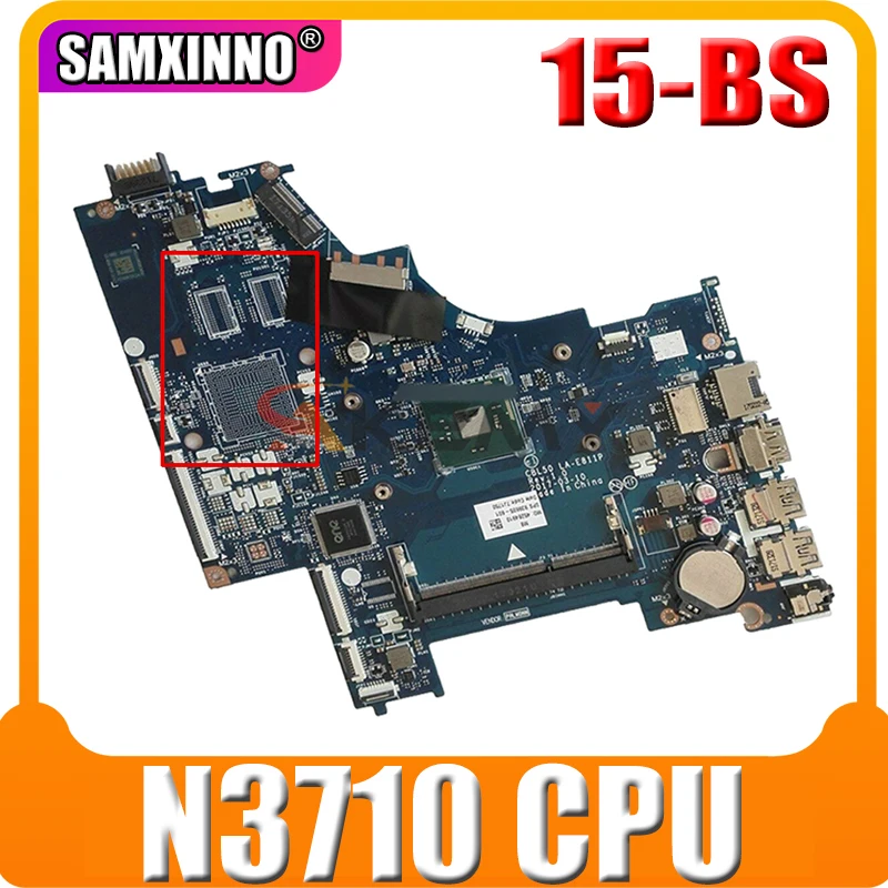 Для HP 15-BS серии Материнская плата ноутбука 924754-601 924754-501 924754-001 аккумулятор большой емкости CSL50/CSL52 LA-E811P W/N3710 Процессор 100% тестирование Быстрая ...
Для HP 15-BS серии Материнская плата ноутбука 924754-601 924754-501 924754-001 аккумулятор большой емкости CSL50/CSL52 LA-E811P W/N3710 Процессор 100% тестирование Быстрая ...