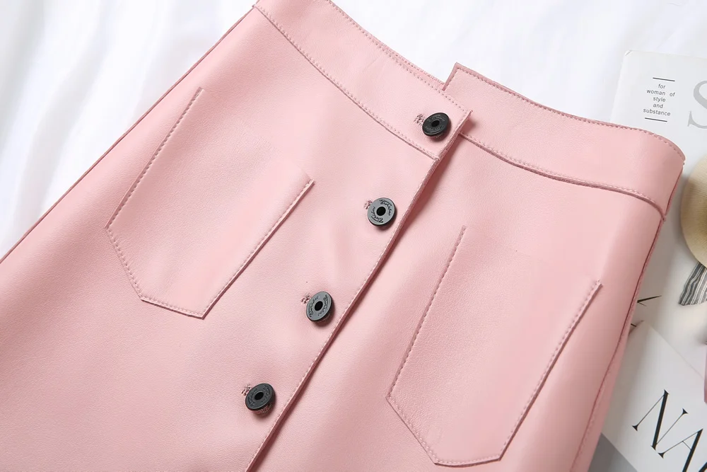 Sheepskin 100% Real Womens Mini Short Genuine Leather Skirts Spring Autumn Elegant Office Skirt 2020 Blue Pink Black Yellow
Sheepskin 100% Real Womens Mini Short Genuine Leather Skirts Spring Autumn Elegant Office Skirt 2020 Blue Pink Black Yellow