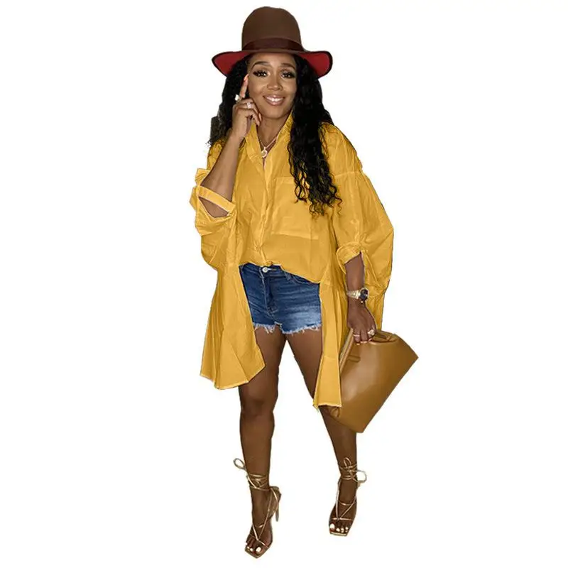 Korean Women Shirts Solid Long Sleeve Turn-down Collar Single Breasted Loose Long Shirts With Pockets Clubwear Streetwear Cheap
Korean Women Shirts Solid Long Sleeve Turn-down Collar Single Breasted Loose Long Shirts With Pockets Clubwear Streetwear Cheap