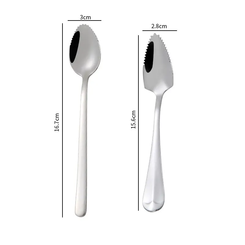 1PC Thick Stainless Steel Grapefruit Spoon Ice Cream Dessert Spoon Serrated Edge Fruit Coffee Stirring Spoons Tea Spoons
1PC Thick Stainless Steel Grapefruit Spoon Ice Cream Dessert Spoon Serrated Edge Fruit Coffee Stirring Spoons Tea Spoons