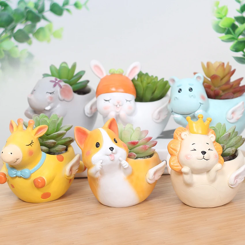 1pcs Resin Flower Pots Planter Holder Plants Flower Pot Vase Cute Cartoon Animal Shape Pot Kids Gift Office Desktop Decoration
1pcs Resin Flower Pots Planter Holder Plants Flower Pot Vase Cute Cartoon Animal Shape Pot Kids Gift Office Desktop Decoration