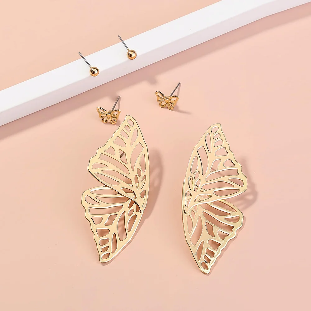 LUOLER 3Pairs Gold Color Piercing Earrings for Women Trend Jewelry Sets Earrings Alloy Butterfly Stud Earring Female Party Gift
LUOLER 3Pairs Gold Color Piercing Earrings for Women Trend Jewelry Sets Earrings Alloy Butterfly Stud Earring Female Party Gift