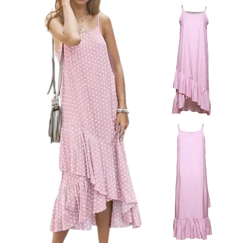 Women Dress 2021 Summer Sundresses Dot Print Dress Holiday Style Ruffles Resort Long Dress Fashion Vestido Feminino Donsignet
Women Dress 2021 Summer Sundresses Dot Print Dress Holiday Style Ruffles Resort Long Dress Fashion Vestido Feminino Donsignet