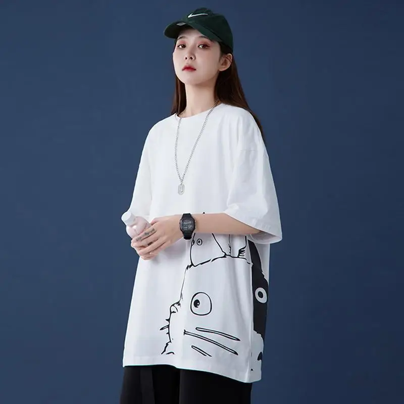 Cotton 2021 Retro Loose Men Women Couples Casual All-match Short-sleeved T-shirt for Women Kawaii Clothes Graphic Tee
Cotton 2021 Retro Loose Men Women Couples Casual All-match Short-sleeved T-shirt for Women Kawaii Clothes Graphic Tee