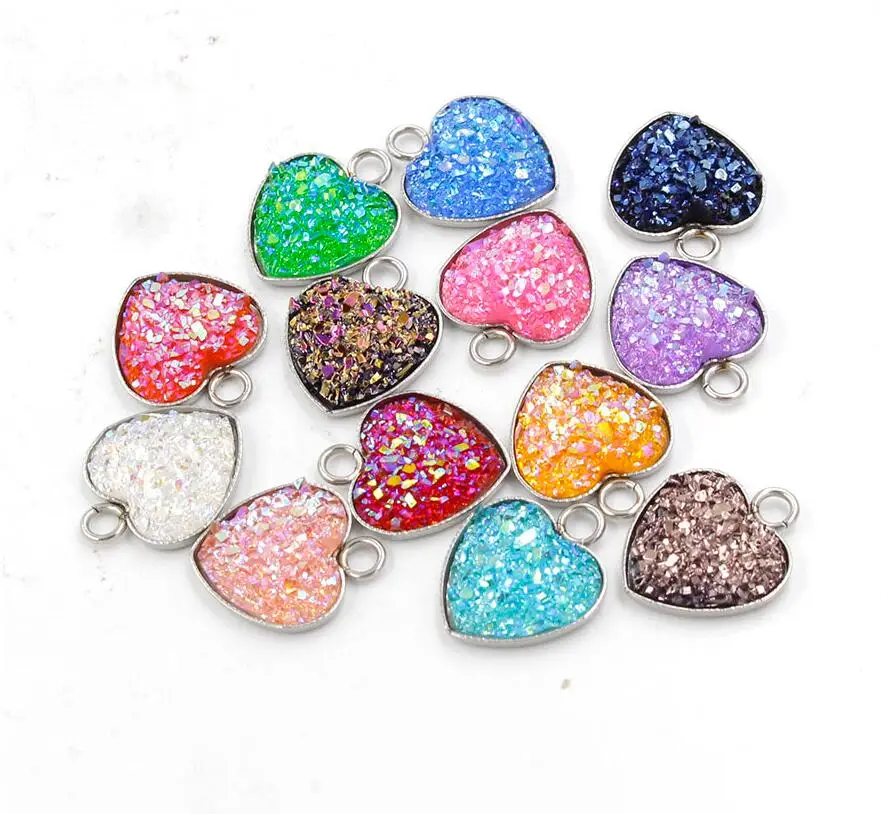 Подвески из искусственной друзы в форме сердца, подвески из нержавеющей стали для изготовления ожерелий, браслетов, серег, ювелирных издели...
Подвески из искусственной друзы в форме сердца, подвески из нержавеющей стали для изготовления ожерелий, браслетов, серег, ювелирных издели...