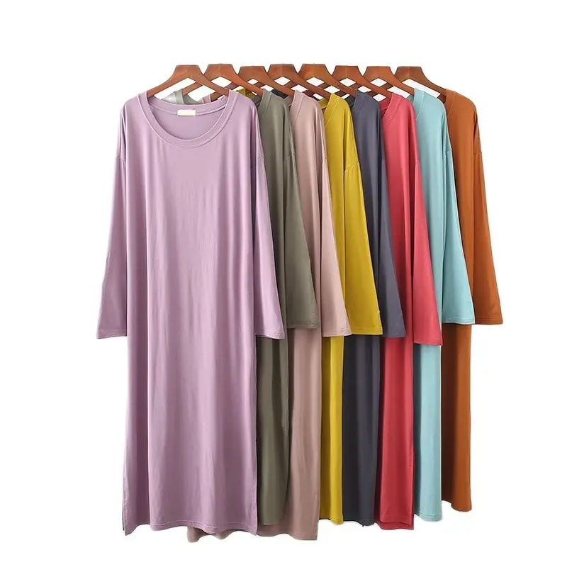 Spring Summer Sleep Tops Women Long Cotton Sleepwear Home Cloth Nightshirt Causal Sleepwear Loose Ladies Nightgown
Spring Summer Sleep Tops Women Long Cotton Sleepwear Home Cloth Nightshirt Causal Sleepwear Loose Ladies Nightgown