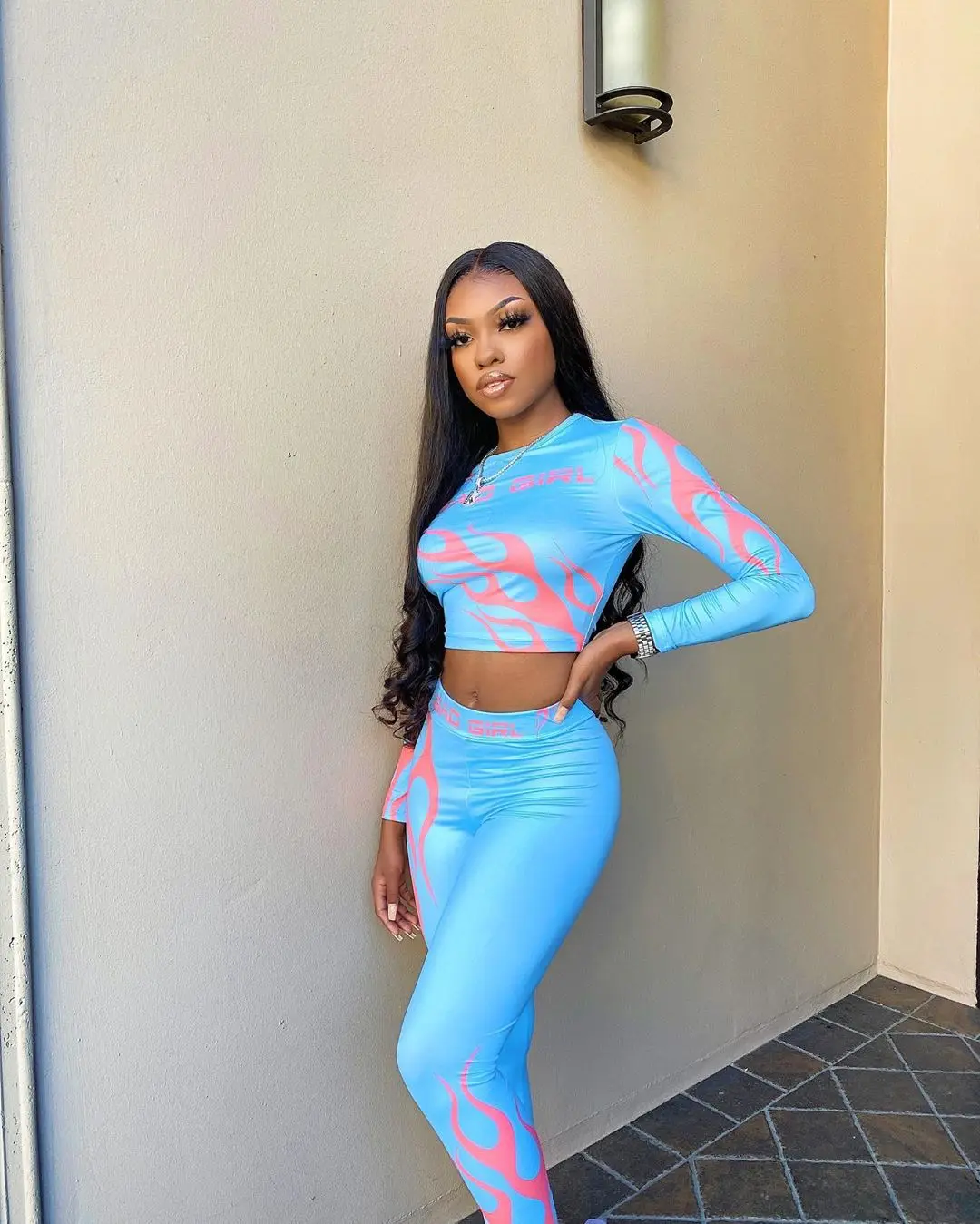 39Q5205 Autumn Winter Women Streetwear Skinny Letter Sports Two Piece Set Top and Pants Tracksuit Sweatsuit Outfits Hot 2020
39Q5205 Autumn Winter Women Streetwear Skinny Letter Sports Two Piece Set Top and Pants Tracksuit Sweatsuit Outfits Hot 2020