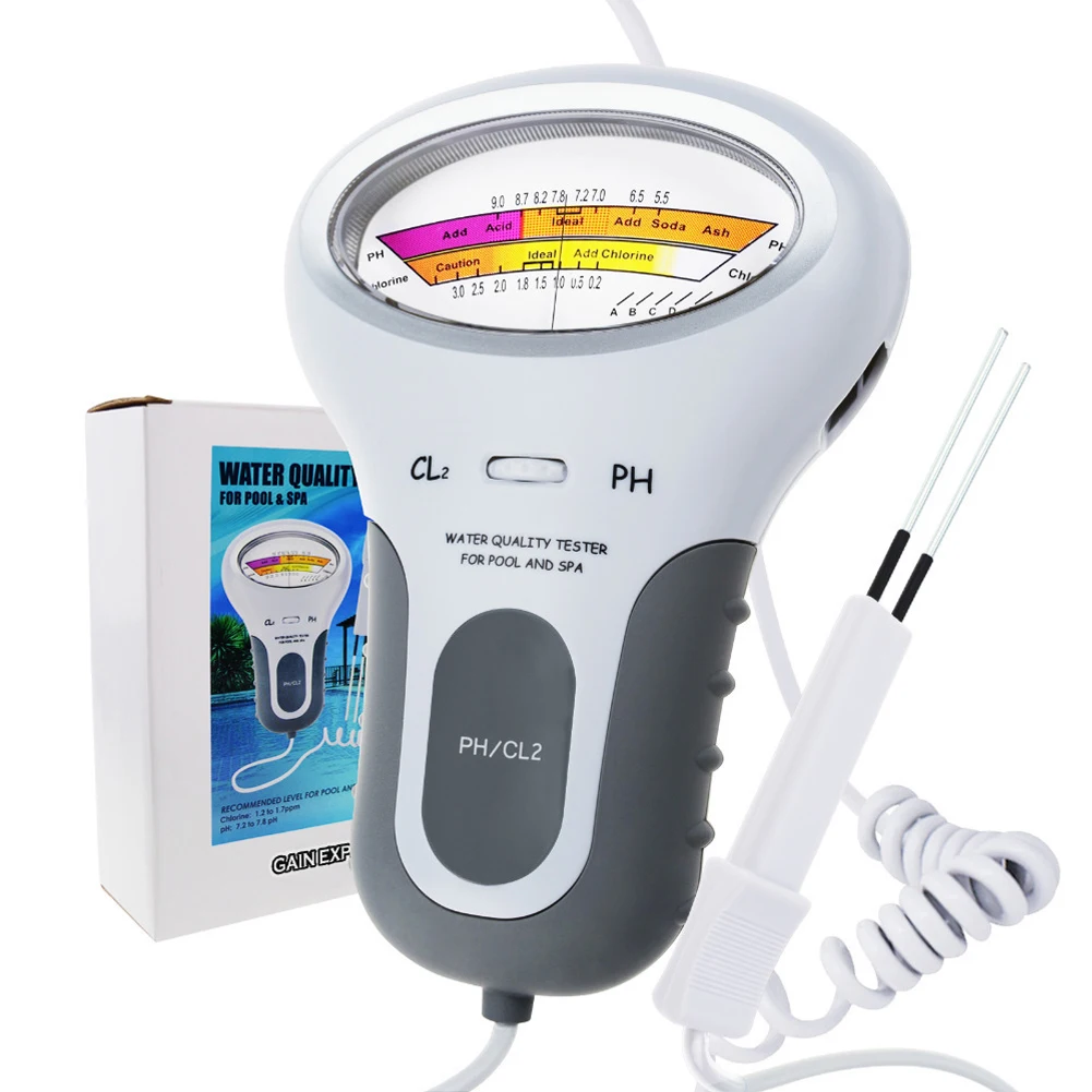 PH Tester Meter Handheld Water Quality Measuring Tools High Accuracy Hot Tub Spa For CL2 Aquarium Swimming Pool Multifunction
PH Tester Meter Handheld Water Quality Measuring Tools High Accuracy Hot Tub Spa For CL2 Aquarium Swimming Pool Multifunction
