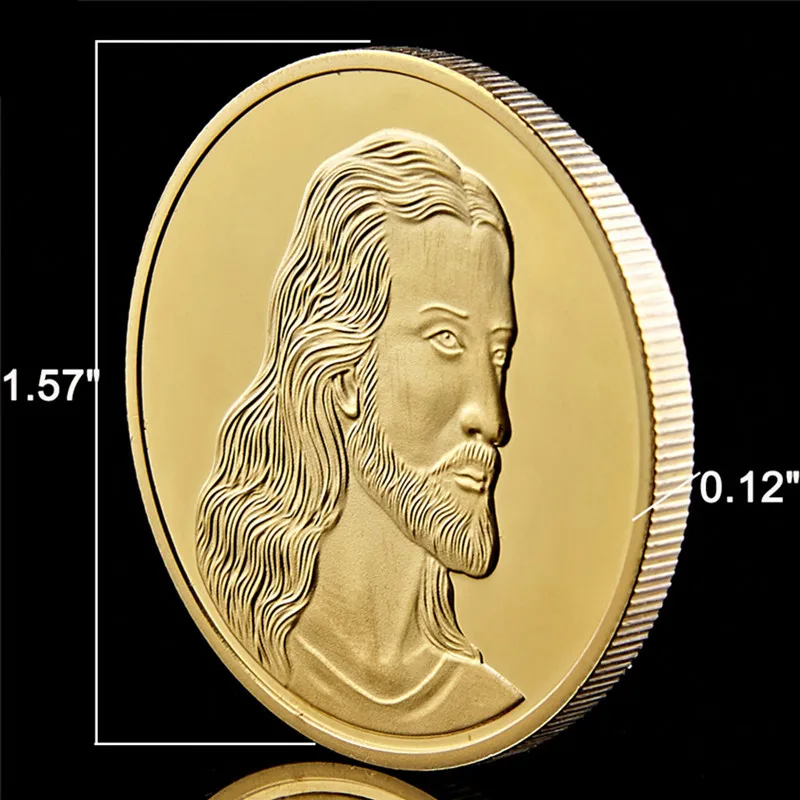 Jesus gold-plated commemorative coin Easter religious belief lucky double-sided badge challenge gold coins puerto rico mexico
Jesus gold-plated commemorative coin Easter religious belief lucky double-sided badge challenge gold coins puerto rico mexico