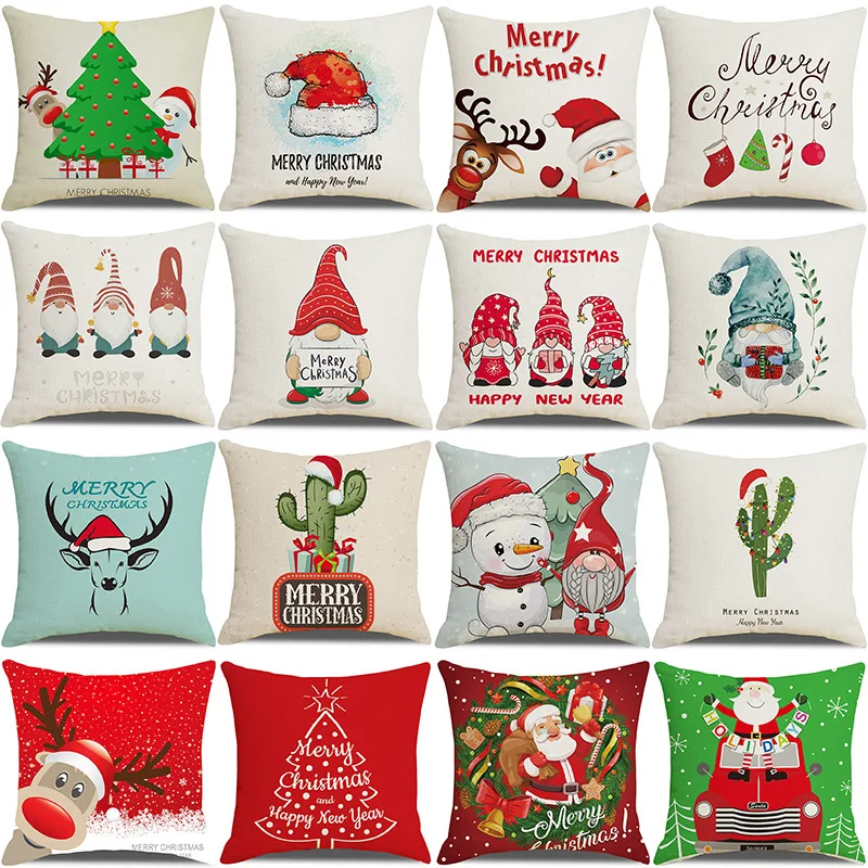 Linen Christmas Pillowcase Santa Claus Snowman Cushion Cover Christmas Decorations for Home Happy New Year Xmas 2022 Navidad
Linen Christmas Pillowcase Santa Claus Snowman Cushion Cover Christmas Decorations for Home Happy New Year Xmas 2022 Navidad